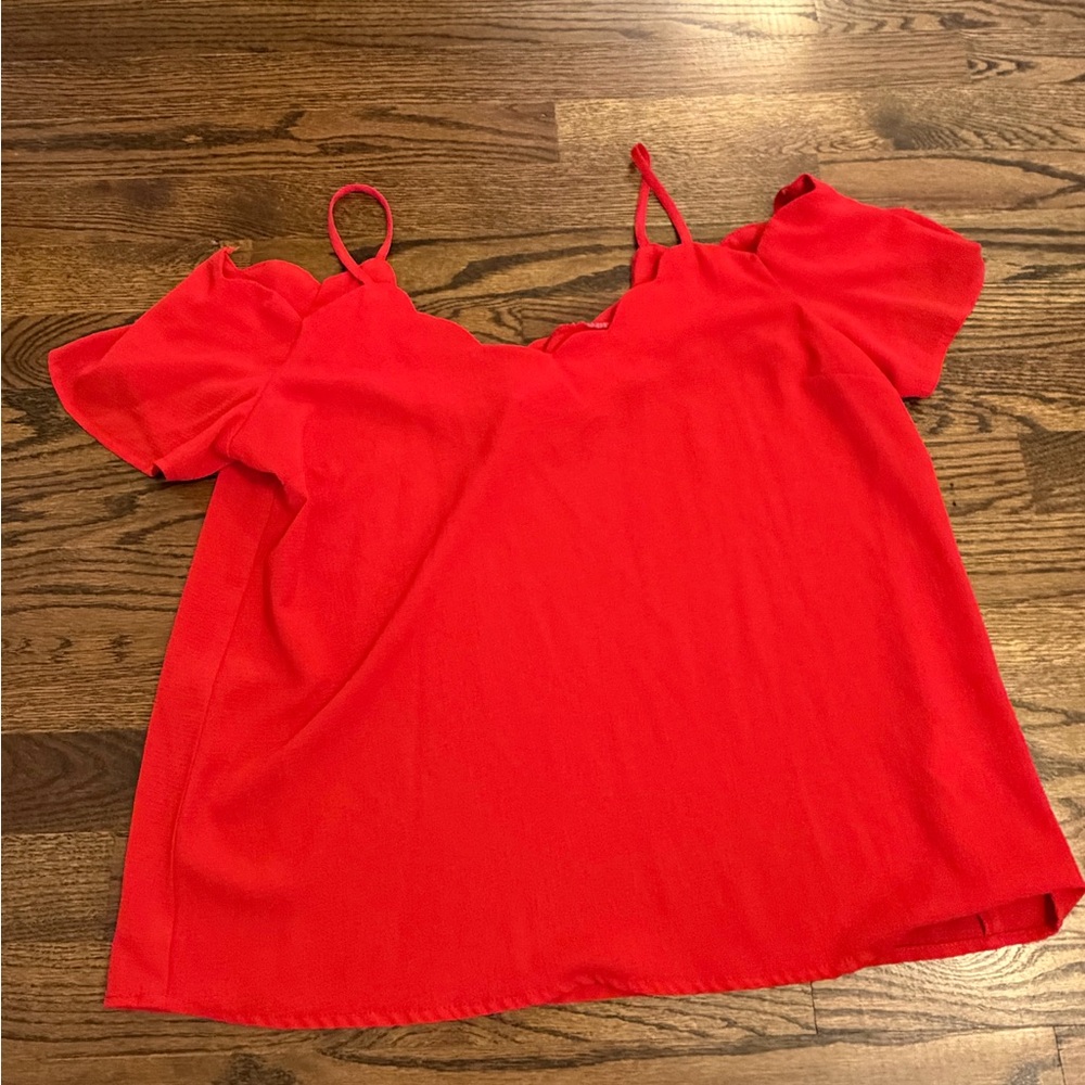 Monteau Vibrant Red Women's Blouse